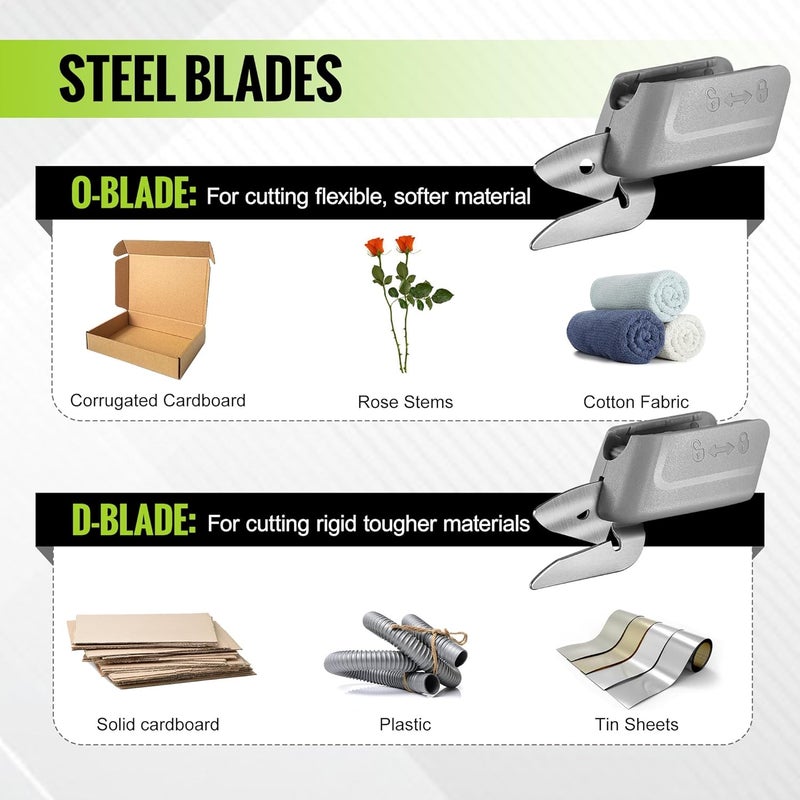 WORKPRO Cordless Electric Scissors with 2 Blades, 4V Rechargeable Powerful Shears Cutting Tool for Fabric, Leather, Carpet and Cardboard, Power Shears for Sewing, Scrapbooking, Crafting - Image 5